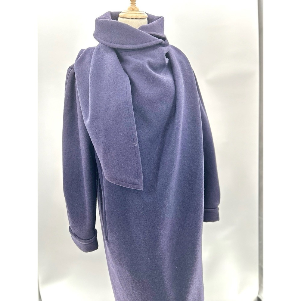 Vtg Rutland Inc 100% Wool Color Eggplant purple Oversized Cape Coat One Size USA